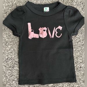 Girls 6-12mo Officer Parent Love tee
